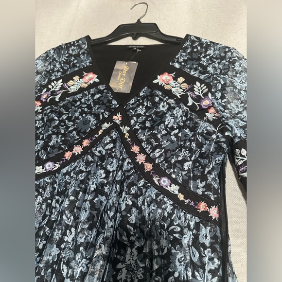 DOR DOR Couture Lace Boho Mini Dress New - Picture 2 of 8